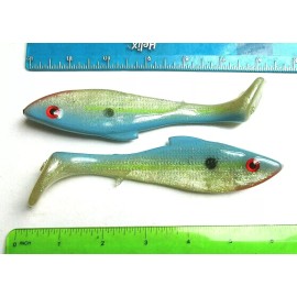 Big Bite Baits 2 SEXY SHAD 6" SUPER SHADS Soft Plastic Swimbaits Bass Fishing Baits Saltwater