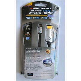 Monster Cable  Monster SuperThin Powered Hi-Speed Micro HDMI Cable 2m/6.56ft 140490-00