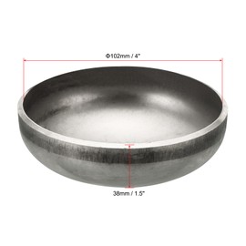 PATIKIL Pipe End Cap,1Pcs 316 Stainless Steel Tube End Cap Round Fitting Cap 108mm / 4 1/4inch OD Weld Pipe Cover for Plumbing HVAC Food Wine