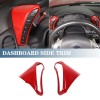 autotrim000 2PCS Red Dashboard Side Speedometer Button Switch Fit For