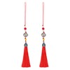 sourcing map Pendants with Tassels, Red Classic Bells Tassel Pendant