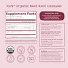 KOS Organic Beetroot Capsules 1500mg - USDA Organic, Antioxidant Power
