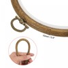 sourcing map Embroidery Hoop Frame 4.7 Inch Round Imitated Wood