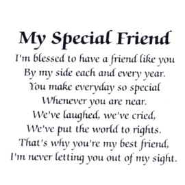 Crystal Memorial Plaques with Sayings | Amazing Gift for Loved Ones | Memorable Birthday Gifts | Valentine’s Day | Wife Birthday Present | Unique Gift | Remembrance Gift Idea (Special Friend)