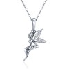 NewL 925 Sterling Silver Sterling Silver Cubic Zirconia Flower Fairy
