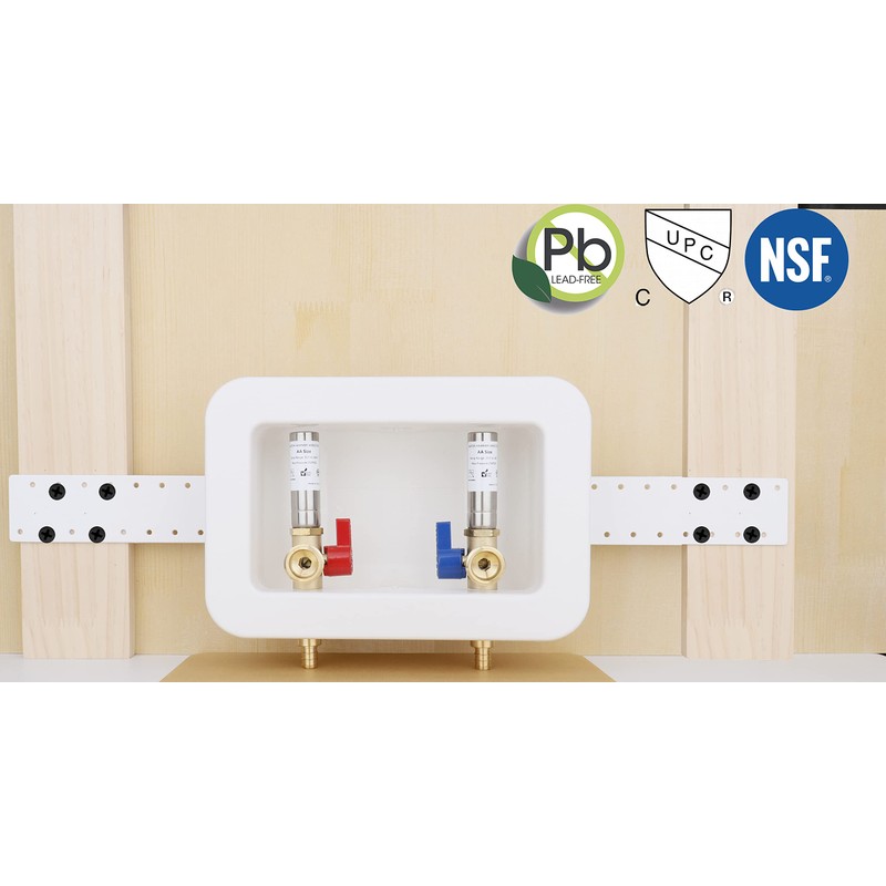 WHK Washing Machine Outlet Box,Pex Laundry Box Washer Wall Box