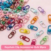 60PCS Multicolor Lobster Claw Clasps, Swivel Keychain Clip Accessories, Bulk