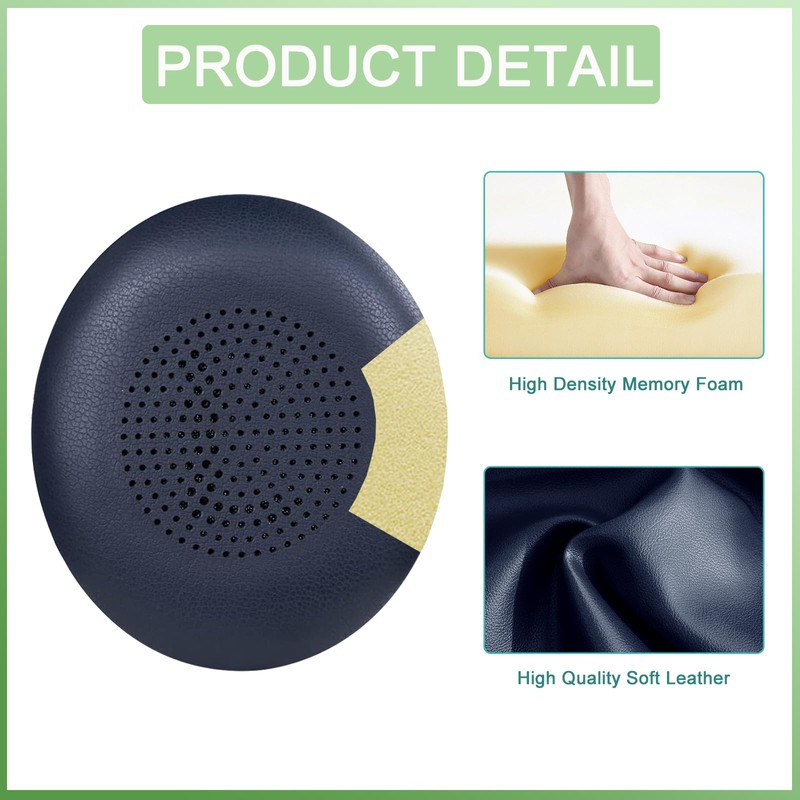 Replacement Earpads for Jabra Evolve2 65(65MS 65UC USB)/Evolve2 40 (40UC
