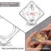 4 Pcs Coin Display Case Stand for Collectors 3D Acrylic