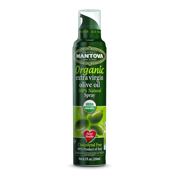Mantova Organic Spray Extra Virgin Olive Oil 8 Oz, a 100% natural extra virgin olive oil in a convenient spray bottle that is designed to perfectly preserve the taste, aroma and healthful attributes.
