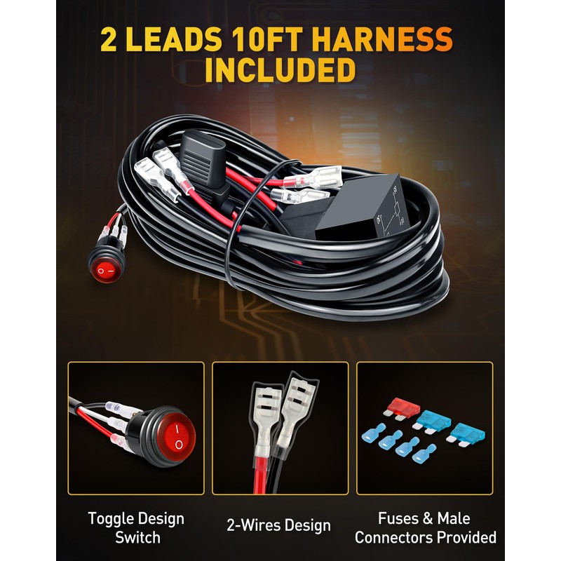 NAOEVO 4 Inch LED Pod Lights, Spot Flood Amber LED