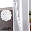 XWZO Blackout Curtains Shades Window Curtain Panels with Tiebacks- Noise