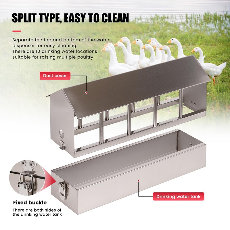 Automatic Chicken Waterer Stainless Steel Chicken Water Feeder Pigeon Water
