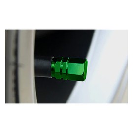 Marcraft Green Metal Tyre Wheel Alloy Valve Caps Dust Caps (4 Pack) Universal for Cars, SUVs, Bicycles, Motorcycles, Trucks | Heavy-Duty Rubber Airtight Seal | Hex Shape Aluminium Alloy | Screw-On