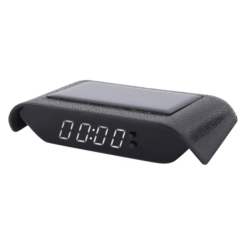 Car Digital Clock Auto Truck Solar Powered Time Date Temperature