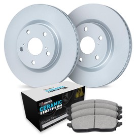 R1 Concepts Front Brakes and Rotors Kit |Front Brake Pads| Brake Rotors and Pads| Euro Ceramic Brake Pads and Rotors|fits 2018-2022 Jeep Wrangler, Wrangler JK