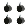 Set of 4 MS Beschläge® Furniture Castors Hard Floor Castors