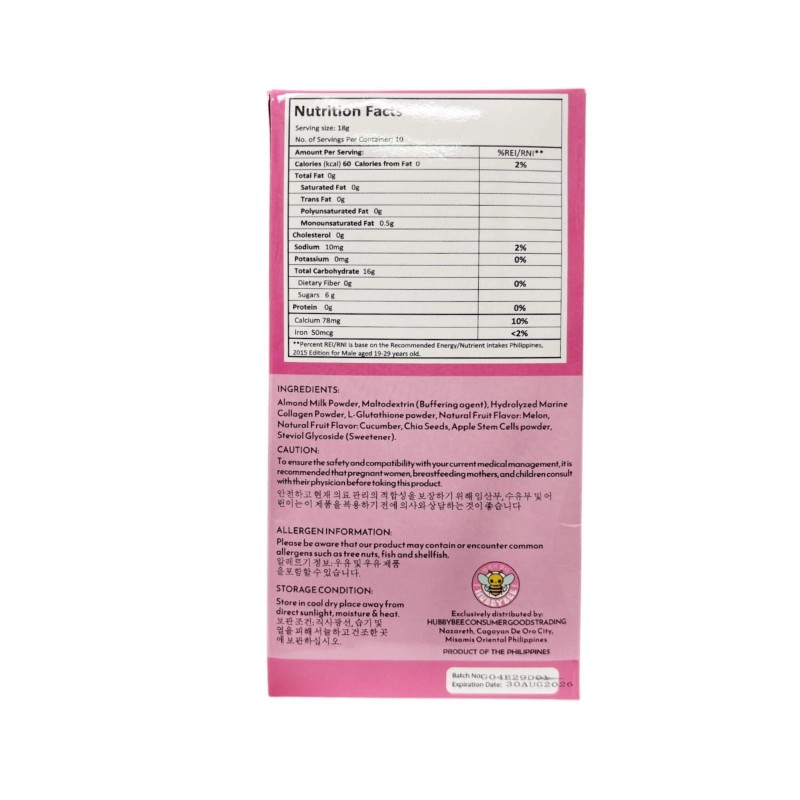 Hubby Bee Melon & Cucumber Premium Collagen Booster Mix -
