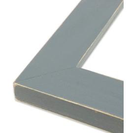 The Rusty Roof-8x24- Distressed Everly Slate Blue - Solid Wood- Handmade Wooden Frame