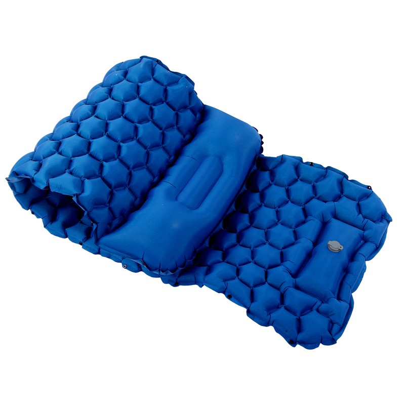 Camping Sleeping Pad Mat Foot Press Inflatable Cushion Mattress for