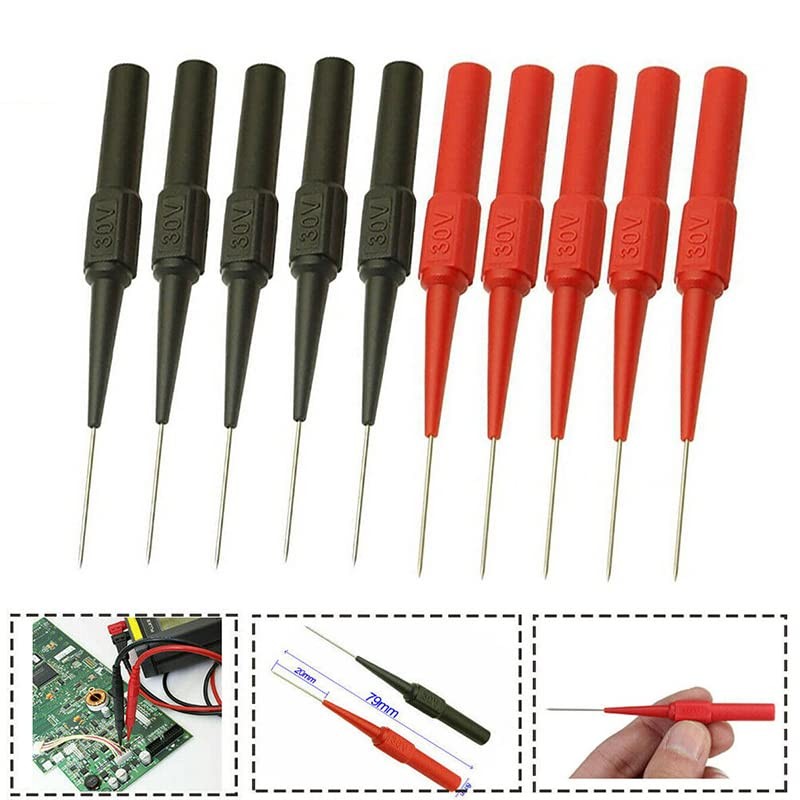 AIMALL 4PCS Multimeter Testing Lead Fluke Extention Back Probes Sharp