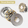 2 Pcs F8-22M 8x22x7mm Thrust Ball Bearings Bearing Steel Miniature