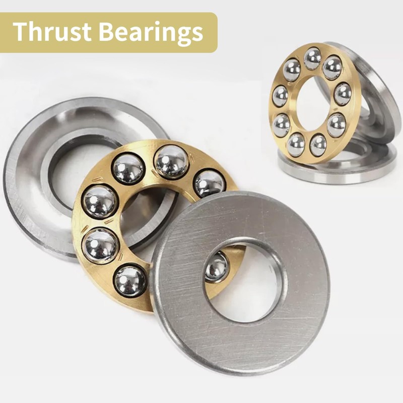 2 Pcs F8-22M 8x22x7mm Thrust Ball Bearings Bearing Steel Miniature