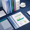 10PCS Clear A4 Slide Binders White Binding Bars Slide Grip,Plastic
