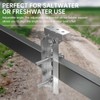 4 PCS 8 inch Galvanized Swivel Boat Trailer Bunk Brackets,