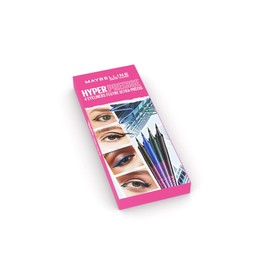 Maybelline New York - Set of 4 Ultra Precise Eyeliners - Precision Tip - Hold 24 Hours - No Transfer - Hyper Precise Eyeliner - Colours: 701 Matte Onyx, 710 Forest Brown, 720 Cobalt, 730