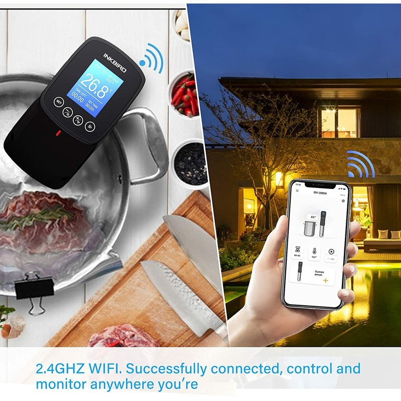 Inkbird WiFi Sous Vide Precision Cooker Circulator + BBQ Food