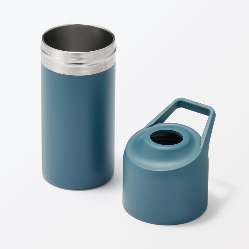 MUJI Cold-Keeping Bottle Holder for 500-650 ml Plastic Bottles, Dark