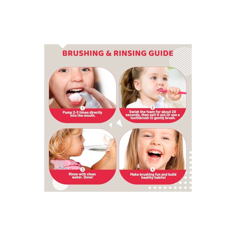 NOHOO Fluoride Free Kids Foam Toothpaste - Fruit Flavors
