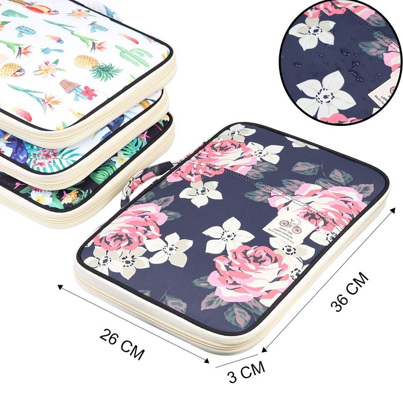 JAKAGO A4 Document Case,Multi-Pocket Document Holder,A4 Zip Portfolio,Professional Document Folder