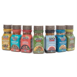 iSpice-Spices and Seasonings Sets Includes Middle Eastern Moroccan Harissa Ras El Hanout Asian, Mediterranean Zaatar Seasoning herbs, spices & seasonings Spice Gift sets 7 pack Middle Earth Fire