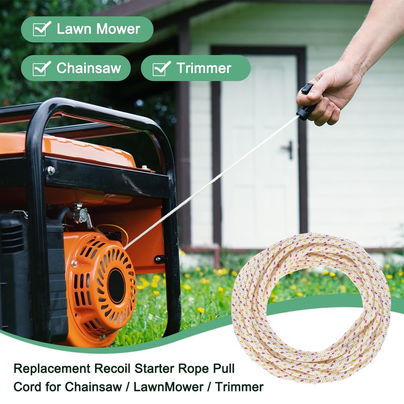 M METERXITY Recoil Starter Rope Pull Cord 5mm 10m Pull