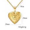 KunBead Gold Heart Photo Locket Necklace that Holds Pictures for