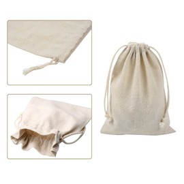 15pcs Cotton Drawstring Bags,Double Drawstring Cotton Cloth Bag,8 * 10cm Reusable Fabric Bags Small Canvas Drawstring Bags Cotton Muslin Bags for Candy Jewelry Wedding Christmas Party DIY Craft
