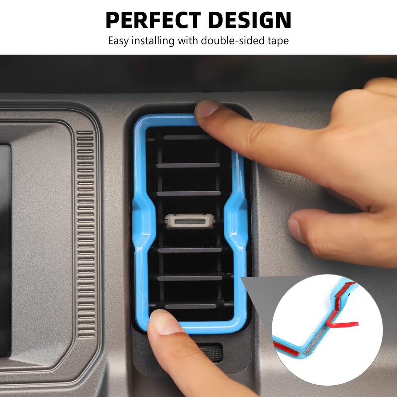 RAZPOY for Bronco Air Conditioning Outlet Vent Trim, 4PCS Center