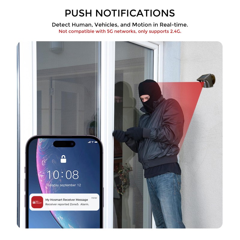eMACROS Pro 3 Solar Driveway Alarm with Phone App-1/2 Mile