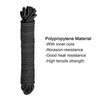 sourcing map Polypropylene Rope Braid Cord 12M/39.4ft 1/4" Black for