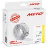 Meto Price Gun Labels (22×12 mm, Single-line, 12.000 Labels, White,