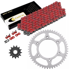 Caltric Red Drive Chain And Sprocket Kit for Honda CRF250R 2004-2010