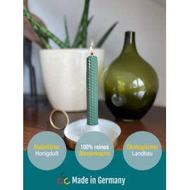 Wachsmann 20 Bienenwachsplatten aus Deutschland, grün, Wachsplatten 20 x 15 cm, Bienenwachs Kerzen selber Machen, Kerzenwachs