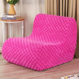 LOVMOC Bean Bag Chairs for Adults, Comfy Floor Sofa with Memory Foam, Giant Bean Bag Couch for Living Room Bedroom Dorm Office, Pink