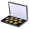 beinkmake Coin Display Case PU Black Velvet Display Coin Box