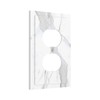 LWDZLHD White Marble Outlet Covers Decorative Light Switch Cover Wall