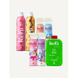 Keffi Bubble Cleanser Original 200ml 4pcs + Noodle & Laser 300ml 2pcs + Bath Slime 550ml 1pc / 케피 버블클렌저 오리지널 200ml 4개 + 누들&레이저 300ml 2개 + 배쓰 슬라임 550ml 1개