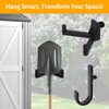 WIN&YING 6 Pack Storage Shed Hooks for Suncast, Black Single-Head