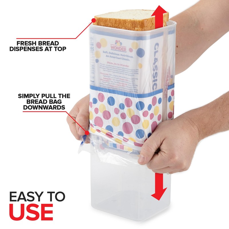 Stock Your Home Bread Container (2 Pack) Bread Loaf Keeper,